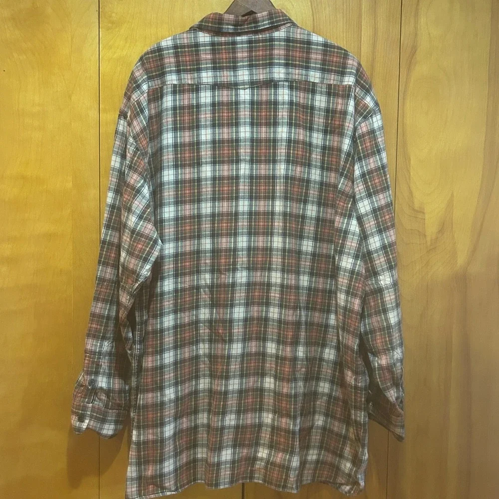 Polo Ralph Lauren‎ Plaid Flannel Shirt Mens 3XB Red Multi Cotton Preppy Outdoors